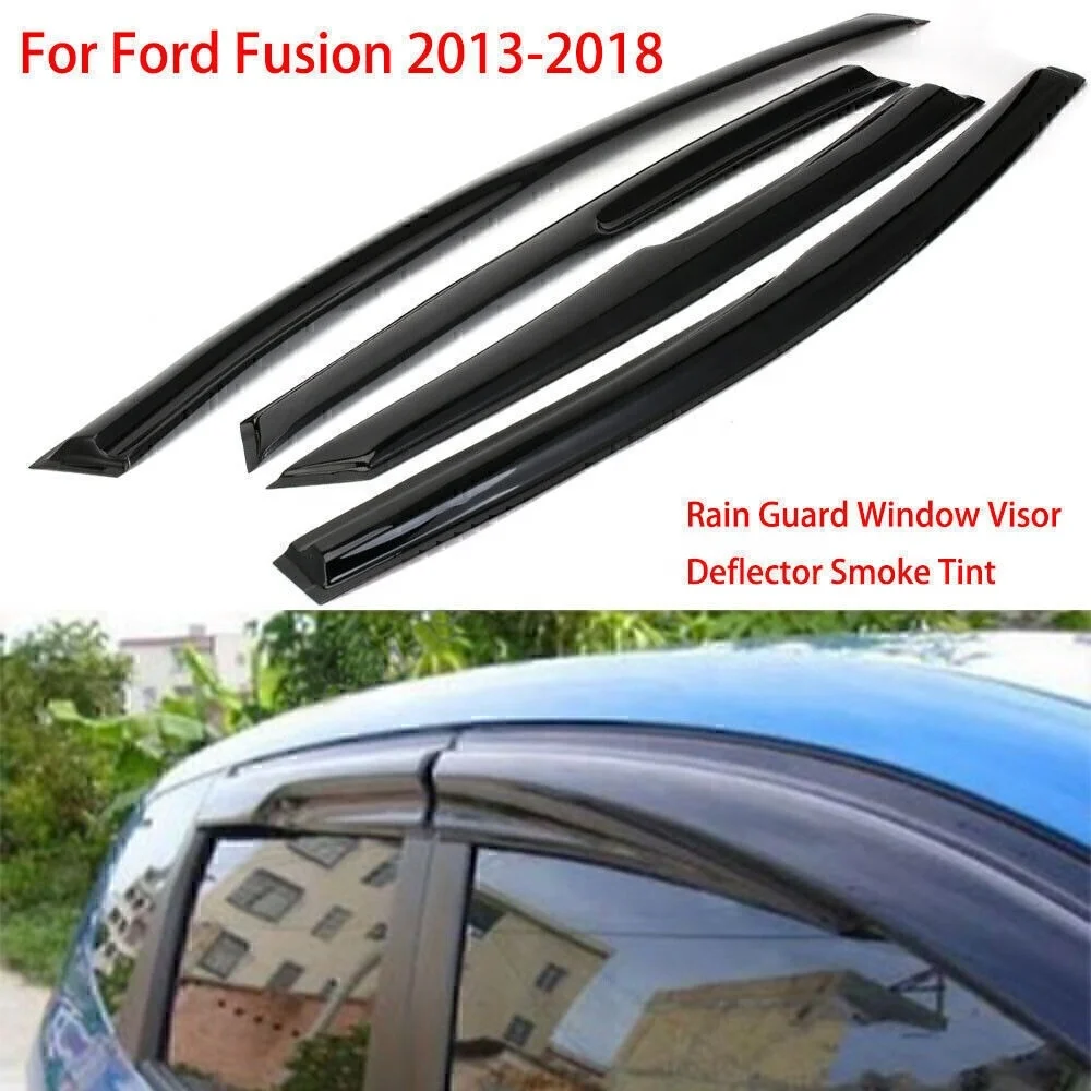 Black Window Wind Deflector Door Rain Visor For Ford Fusion 2013-2016 2016 2017 2018 Accessories