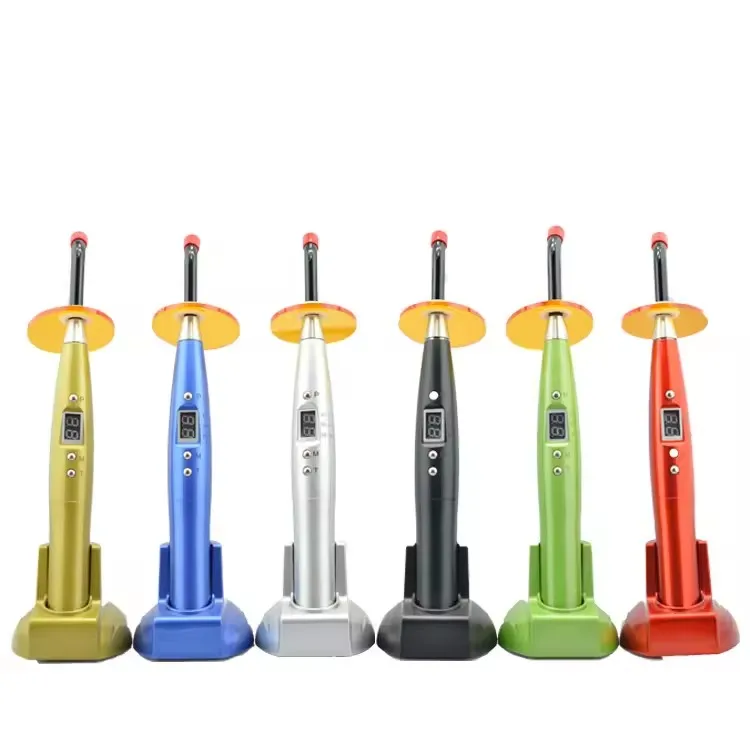 Good price dental led curing light plastic body colorful design cordless dental light cure lamp
