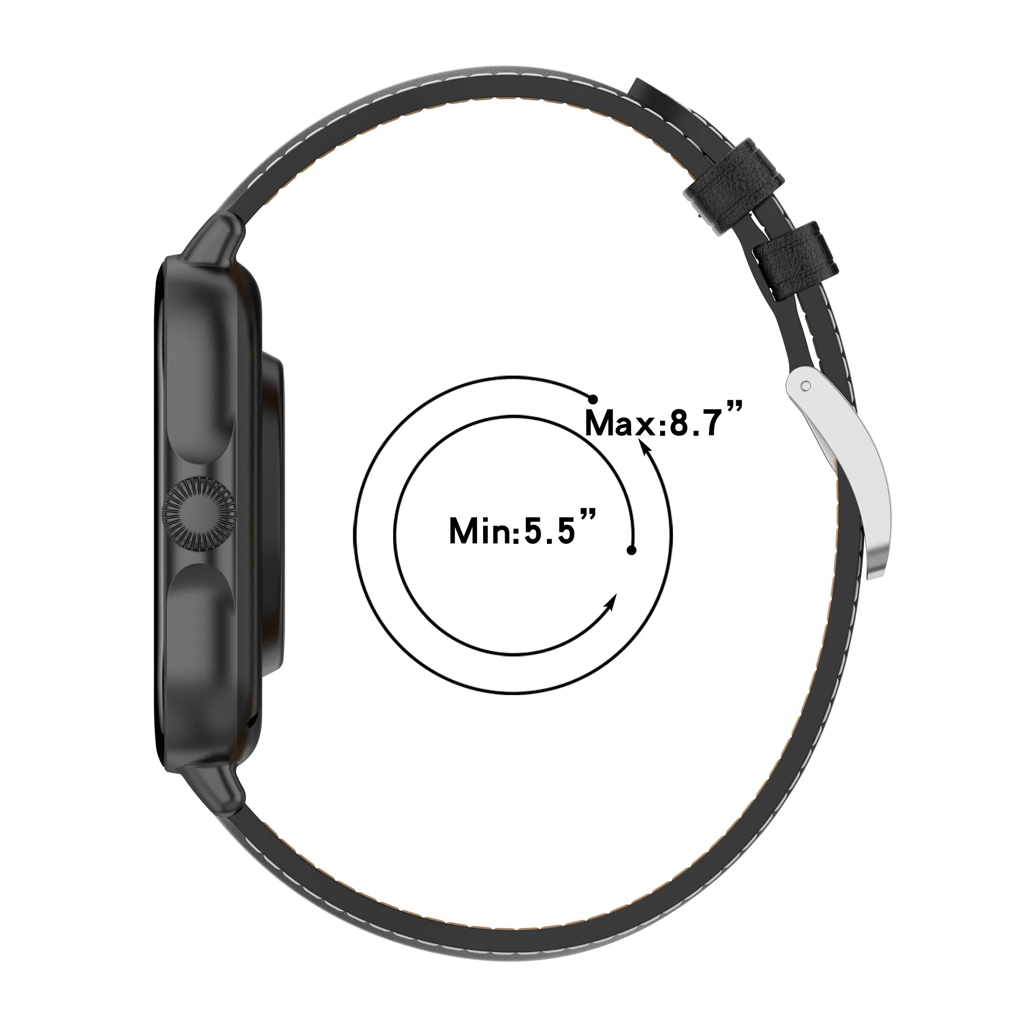 20mm Universal Replacement Strap Cowhide Leather Watch Band for Amazfit GTS4 mini /Garmin forerunner 645 music