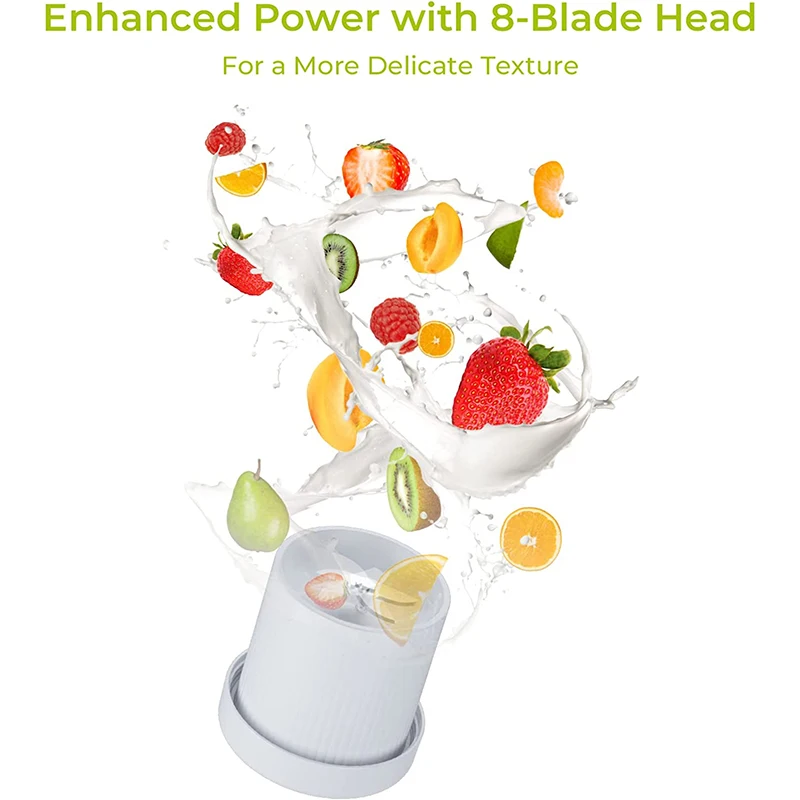 4 Blades Portable Blender Personal Blender for Fresh Juice Shakes and Smoothies Water Bottle Juicer Fruit Mixer USB Blender