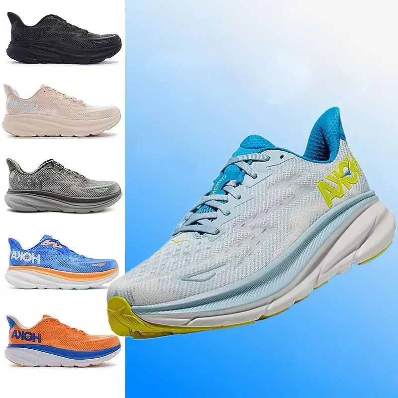 Wholesale Women HOKAs Sport Running Shoes Bondi 8 Breathable Anti Slip Cushioning Road Shoes Men Sport Shoes ONE Clifton 9
