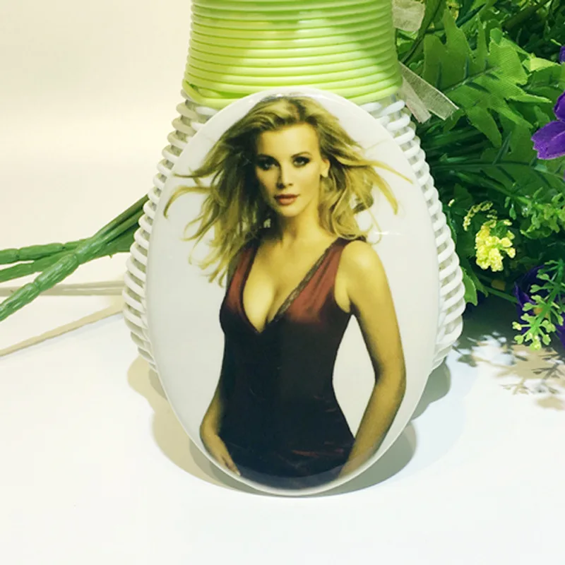 Yinsa TCP011 Professional Technical Support Coatings 4 inch Nano Ceramic Roof Tile Oval shaped Sublimation Tiles Ceramic