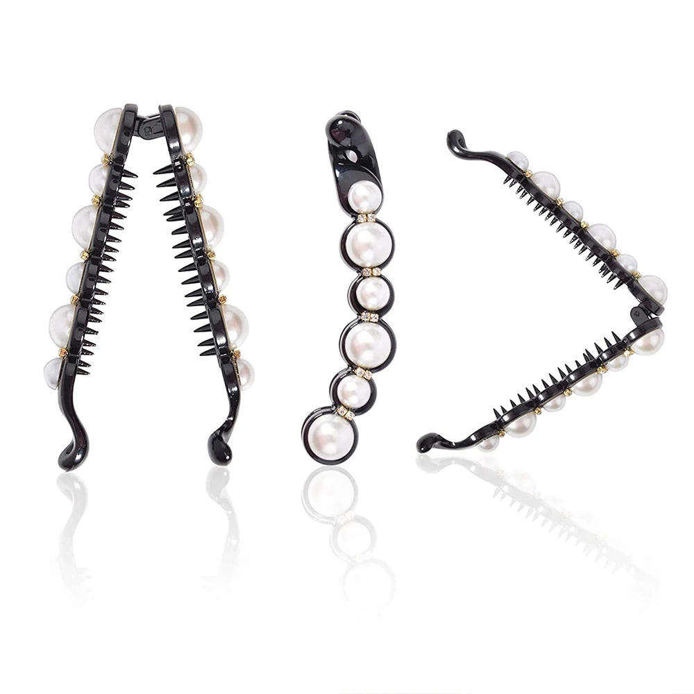 Europe and America temperament  j type clips fashion brown hair clip with rhinestone Hot Sale vintage hair clips