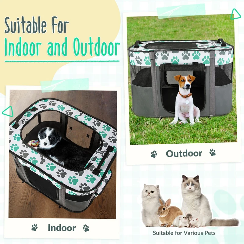 High hardness zipper pet collapsible Sports kennel tent Movable indoor outdoor dog and cat enclosure portable pet house