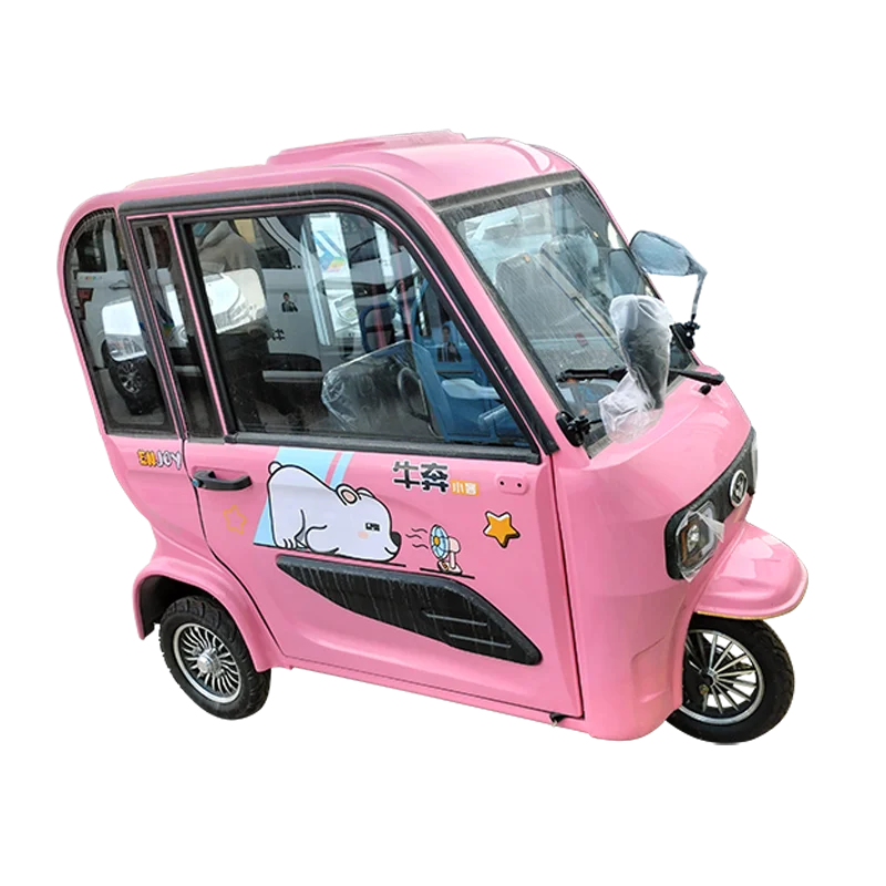 Cheap New Electric Vehicle Enclosed Scooters 3 Wheel Passenger Electric Motorized Tricycle For Adults