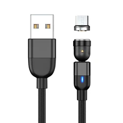 2021 New product Hot wholesale LED Magnetic Charging Cable Cellphone Fast Micro USB Cable Charger Data Cable Line
