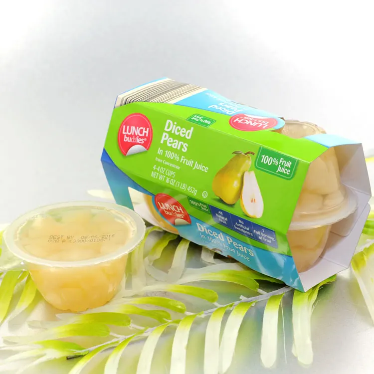 4OZ  peach pineapple orange fruit cup with good quality