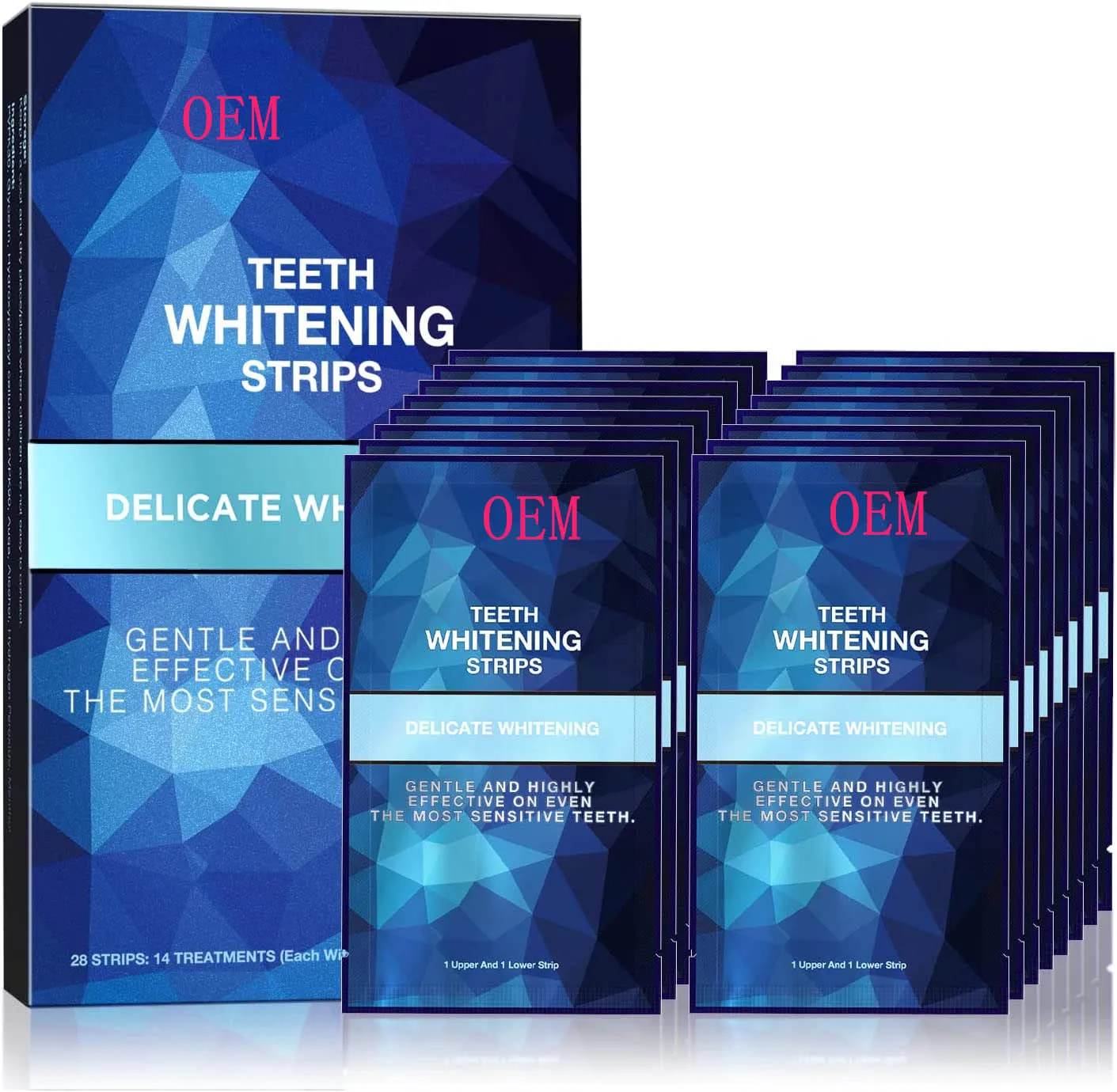Wholesale Professional Teeth Whitening Strips Breath Teeth Cleaning Strips Private label Effective Tooth Whitening Strips