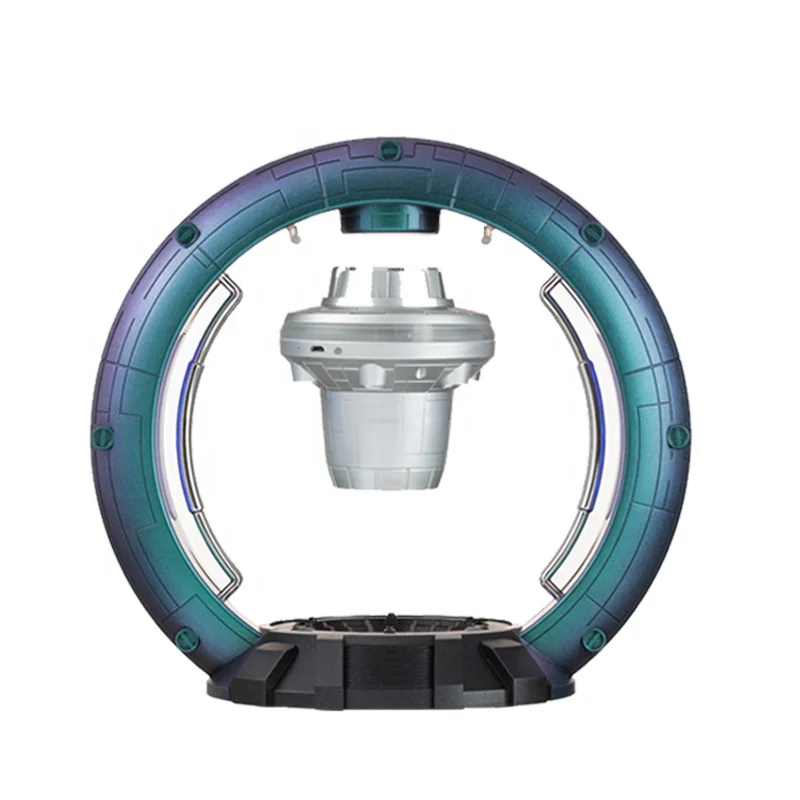 New Magnetic suspension wireless Blue tooth speaker Science fiction spacecraft RGB light touch control Desktop speaker Subwoofer