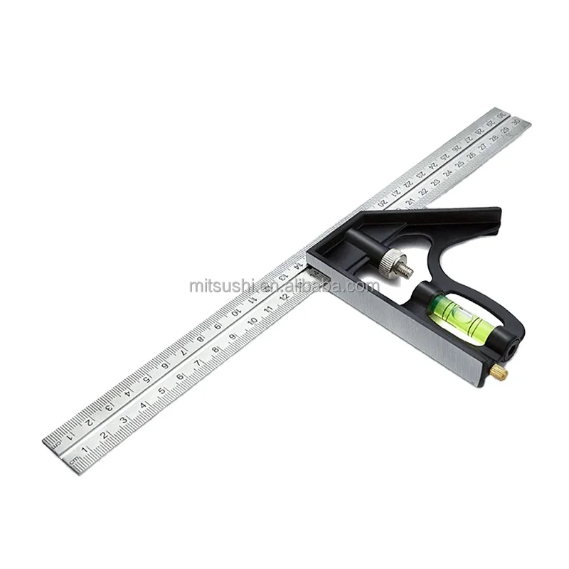 Adjustable 300mm Combination Square Angle Ruler Gauge 45/90 Degree with Bubble Level Hand Tools Product