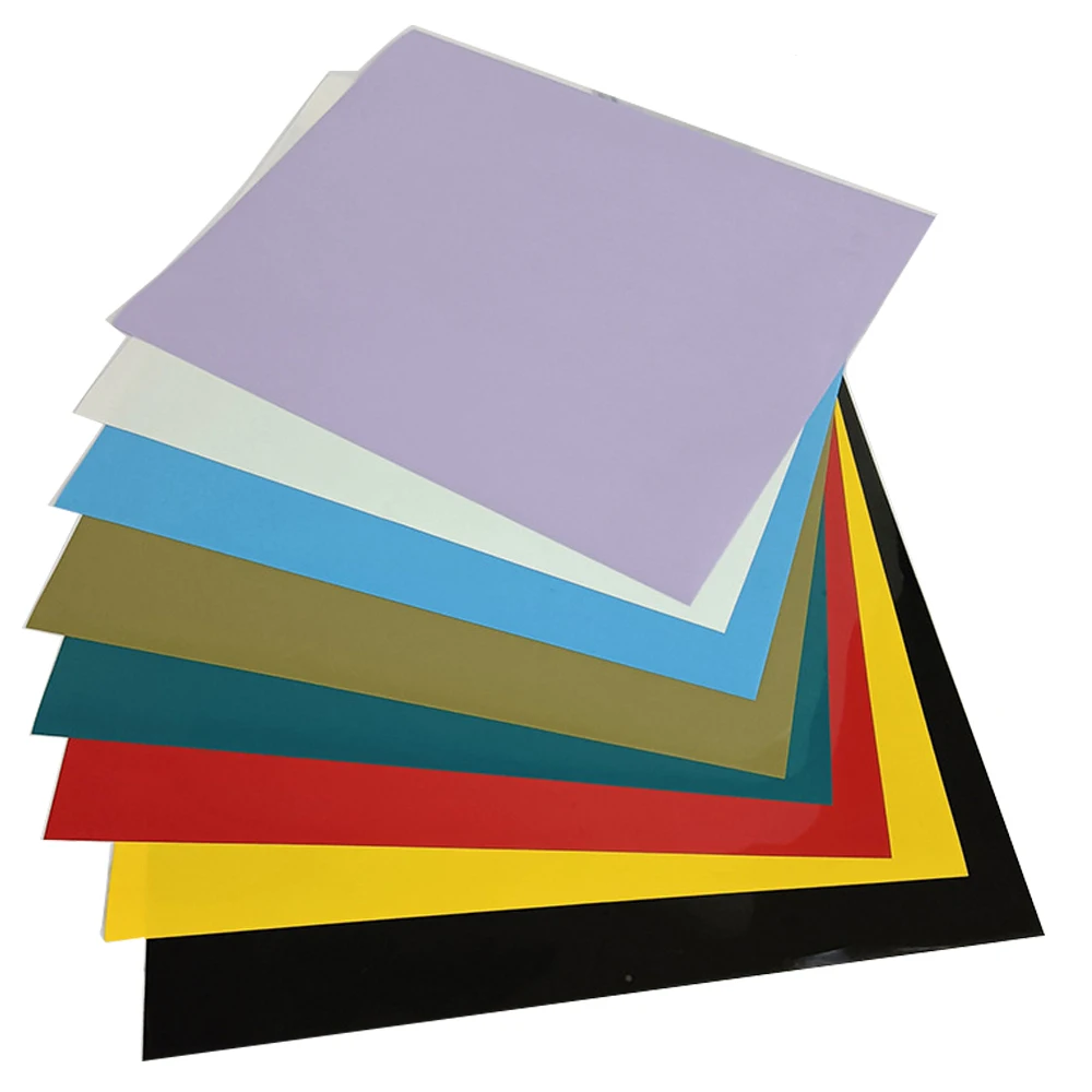 Multi-color Vinyl Bundle 10 Pack PU Vinyl Paper 25*30cm Iron-on Vinyl HTV Film Heat Transfer for DIY Clothing