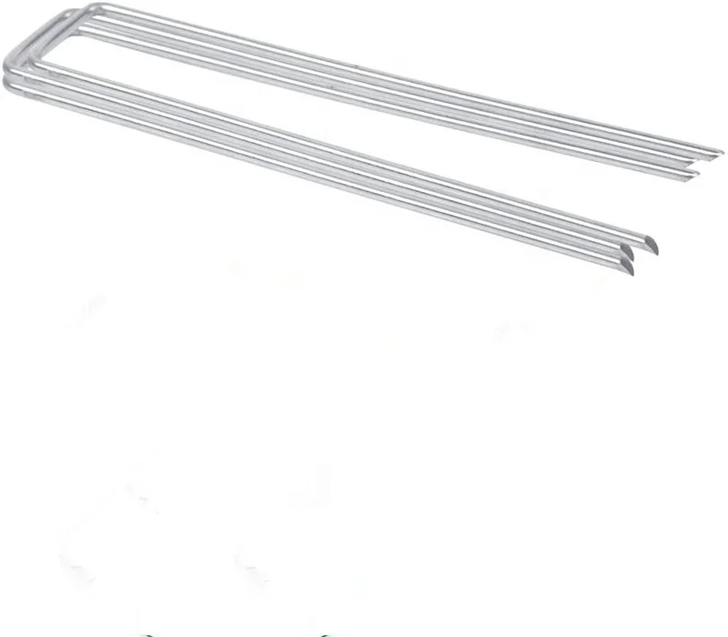 11 Gauge Flat Top U Shaped Pins Stakes Pegs Sod Staple Garden Landscape Steel