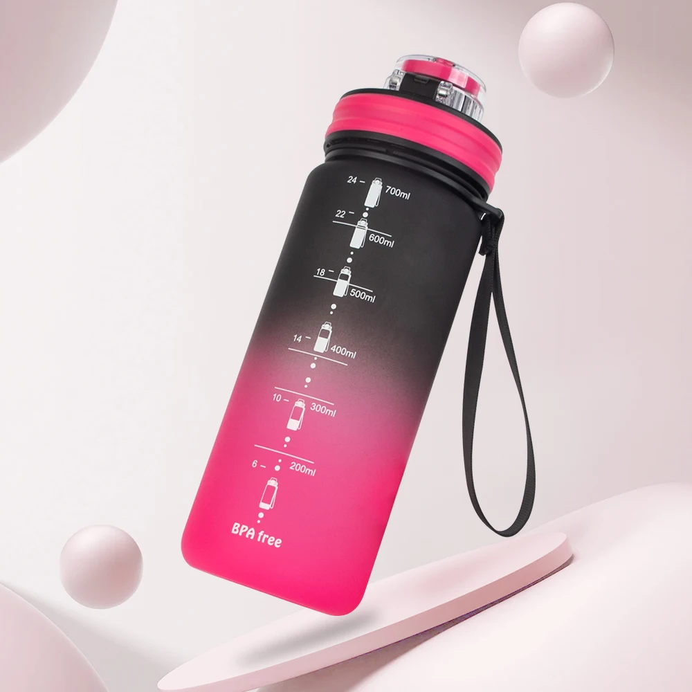 frosted 2 gradient gym water bottle tritan drinking fitness water bottle BPA free custom logo waterbottles sport water bottle