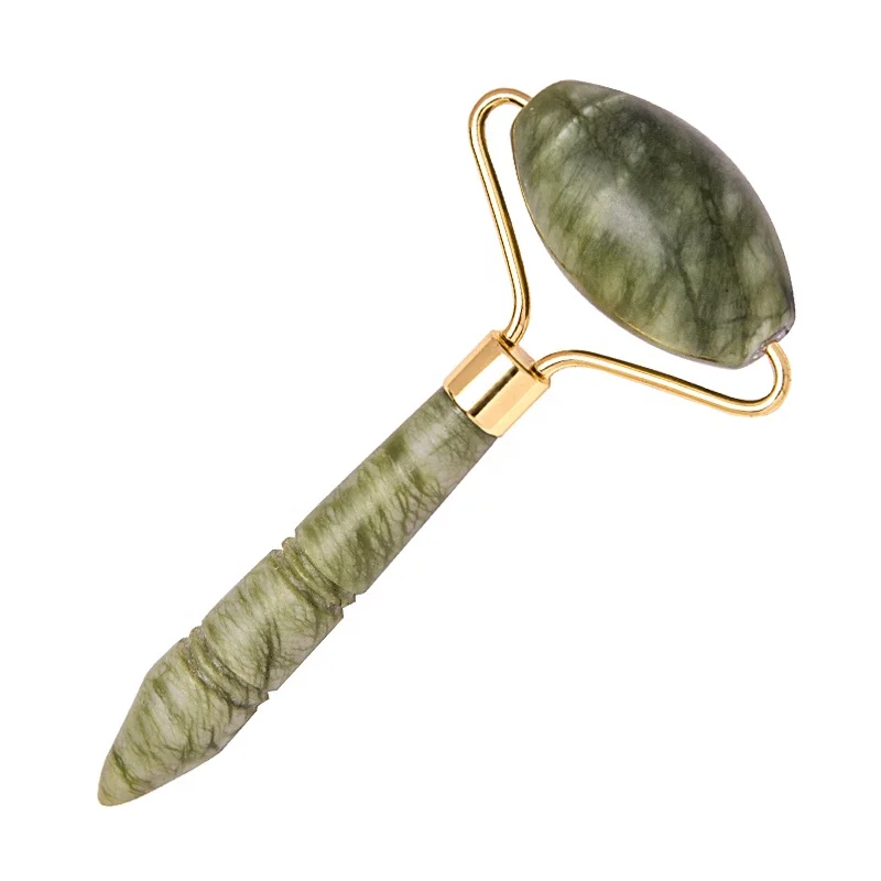 High Quality Customized Jade Facial Massage Face Body Ice Roller Real Face Slimming Massage Jade Roller