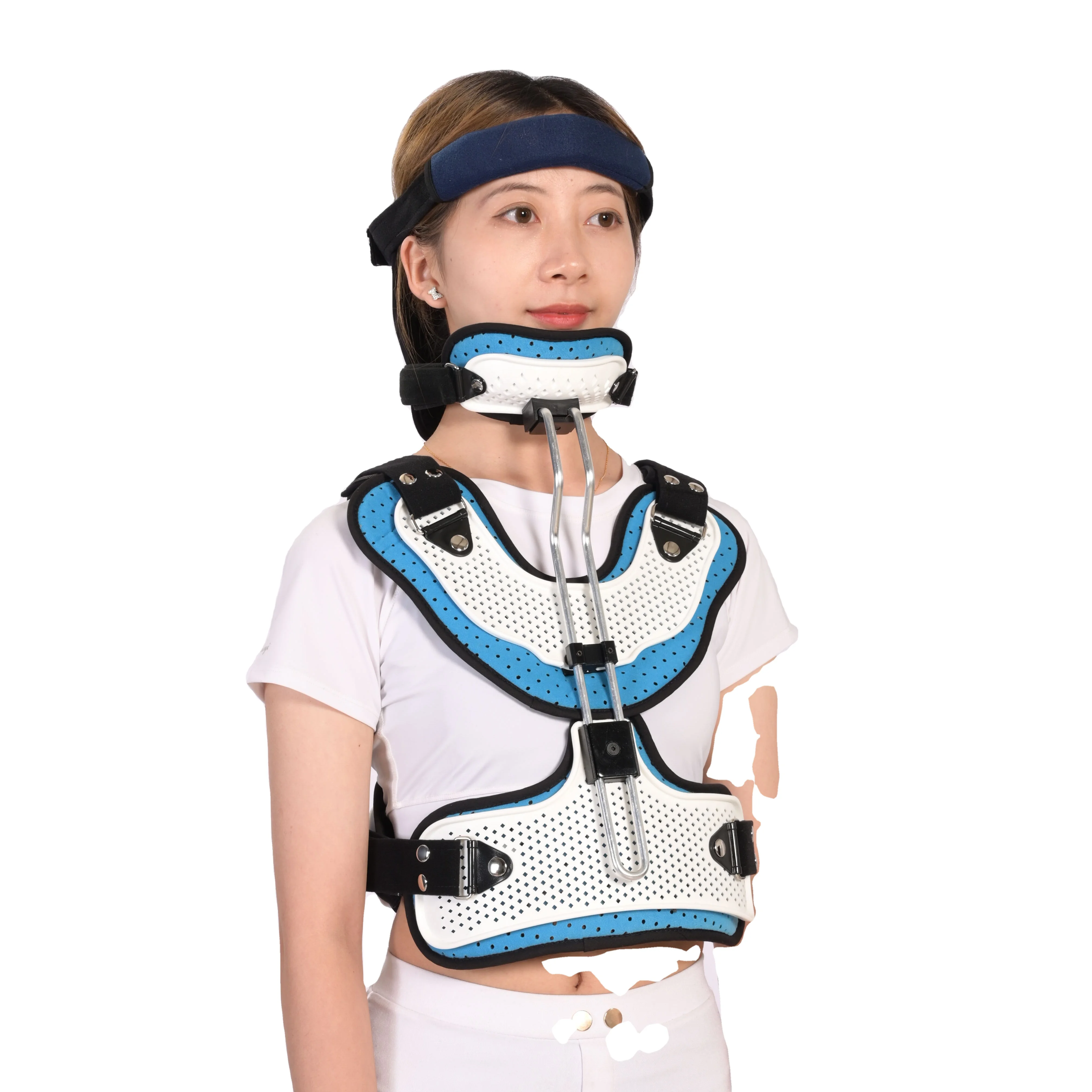 Adjustable Medical Neck Chest Fixation Brace TLSO Fracture Spinal Support Breathable