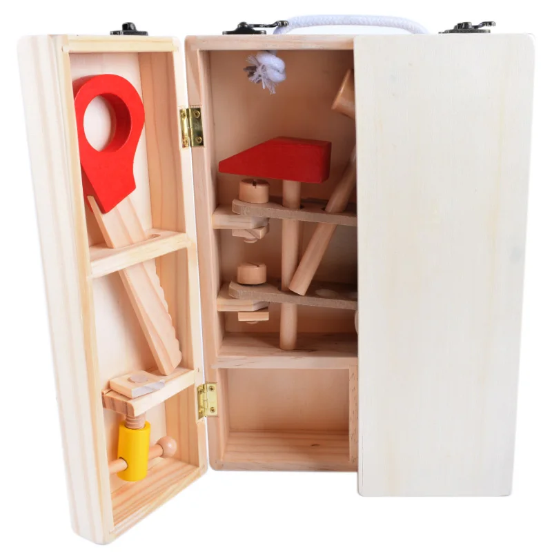Preschool Educational Wooden House Toy Multifunction Training Kids Action Ability DIY Handmade Tools Toy