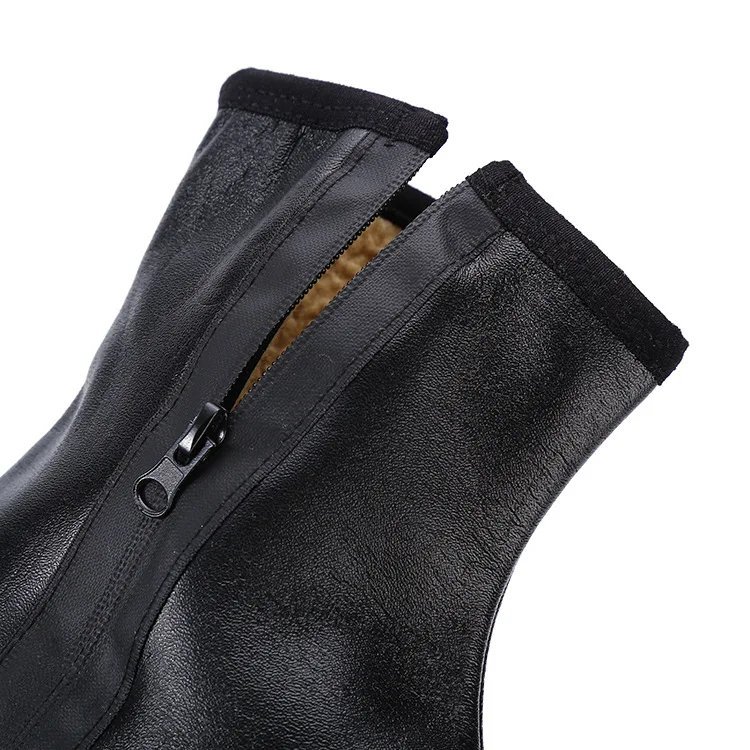 Custom cerw Thickened men leather socks black warm socks winter comfy wholesale unisex winter socks