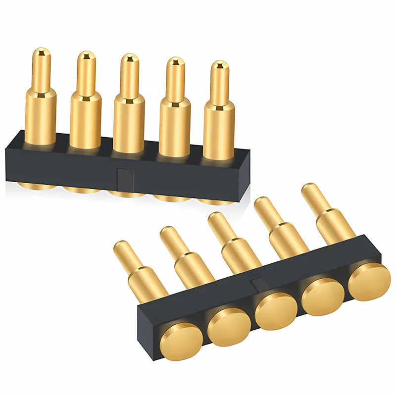 5 Pin Customize Length 5 Pin Height 7.5mm 5V 2A 12V 2A Smt Gold Plated Pogo Pin Connector