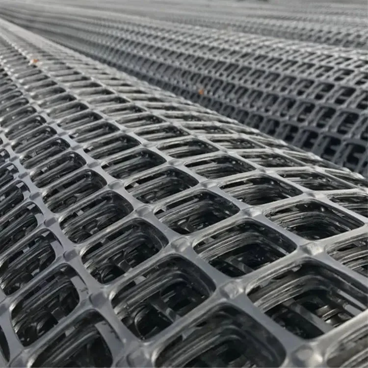 High Tensile Strength 15KN-50KN PP Biaxial Geogrid for Soil Stabilization Plastic Biaxial Geogrids