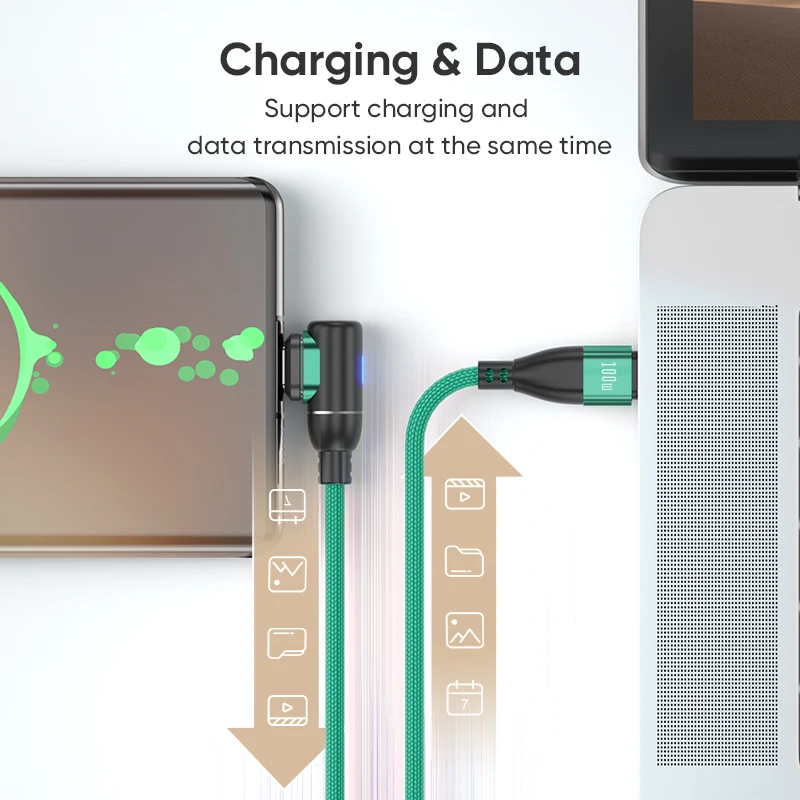 Greenport 3 in 1 Magnetic Cable 5A Fast Charging Nylon Braided Phone Charger for 24Pin/USB C/Micro Multi Magnetic Charging Cable