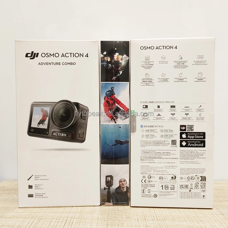 Original Osmo Action 4 Adventure Combo Standard Waterproof Action Video Camera Vlog 4K For DJI Osmo Action 4 Adventure Combo