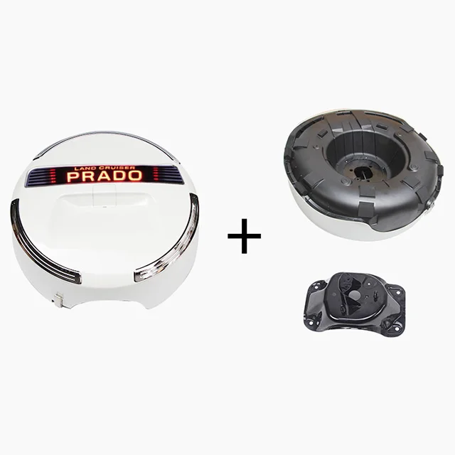 For toyota 2003-2009 Prado spare tire cover, old style modified, new domineering spare tire sticker, LED light special