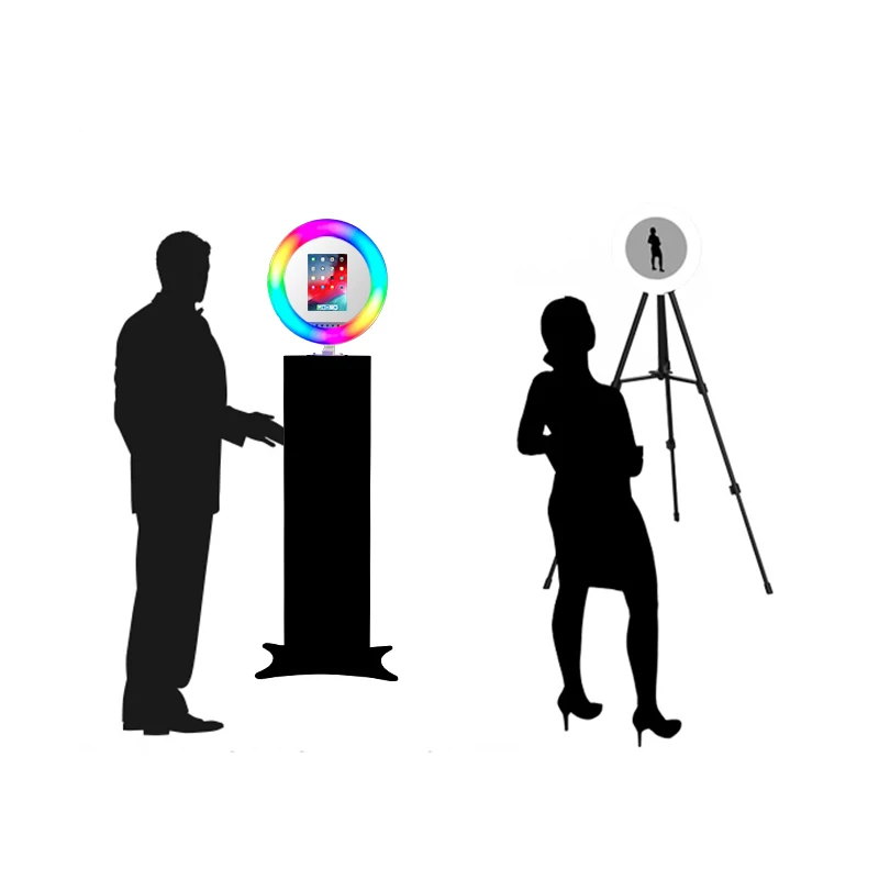 new photo booth machine portable ipad photobooth video picture stand booths shell ipad ring light