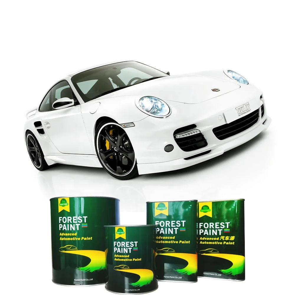 Forest Car Paint Manufactures Low VOC Acrylic Resin Black Color Paints For Auto body Automotive Refinishes Repair Shop