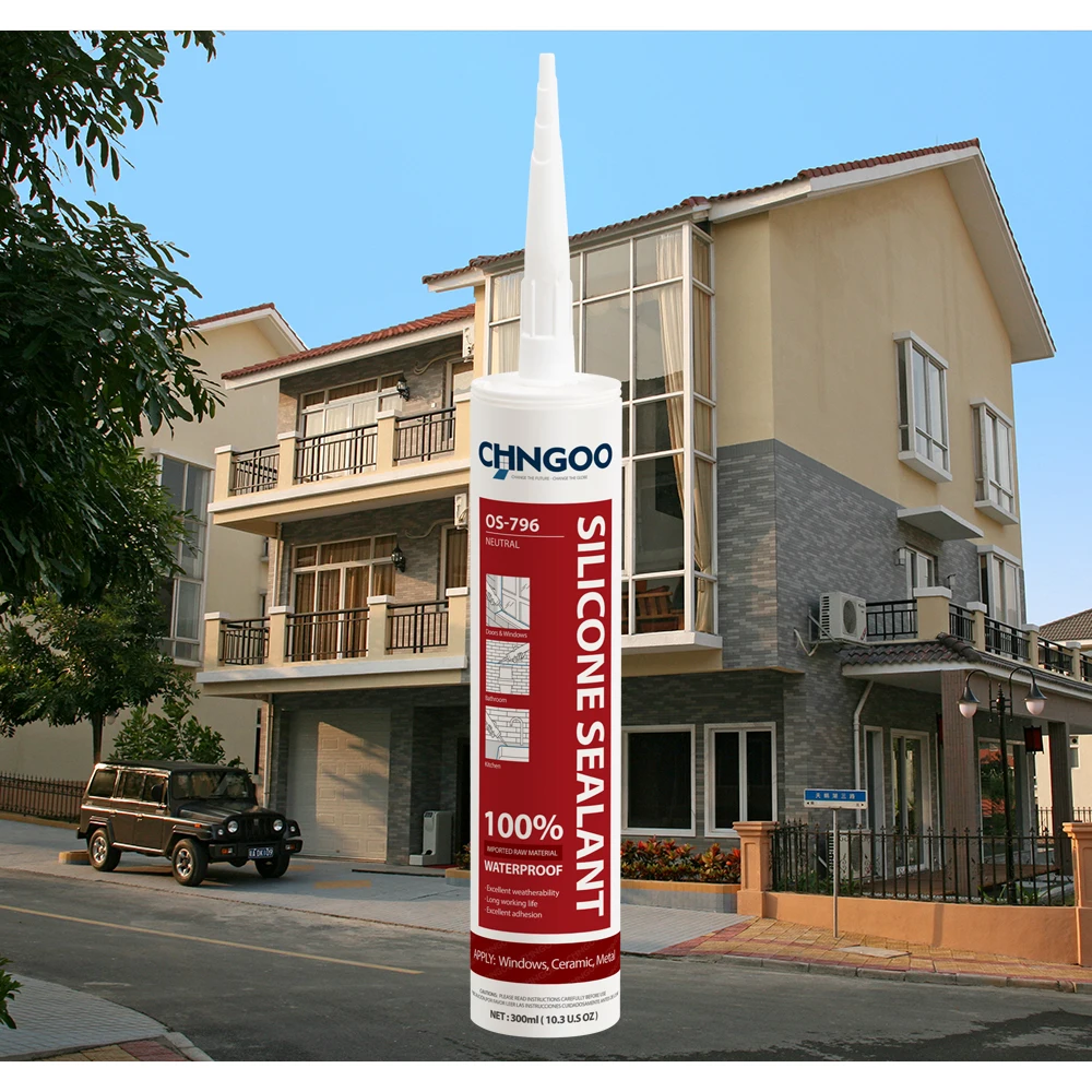 CHNGOO best selling white neutral silicone sealant for glass no odor or smell silicone sealant