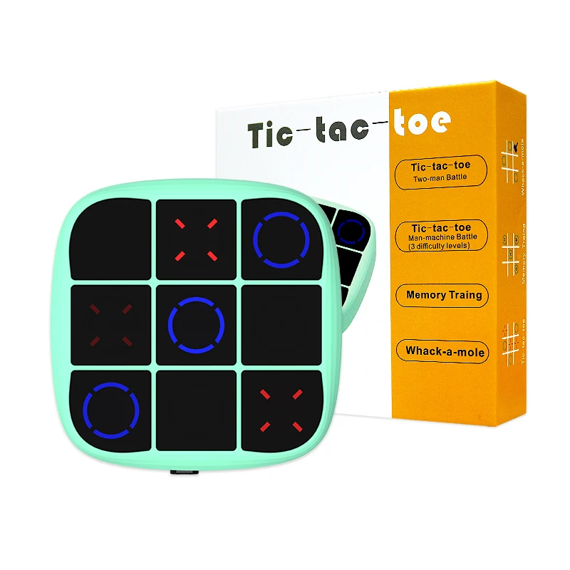 Electronic 2-in-1 Handheld Puzzle Game Smart Tic Tac Toe Game Toys