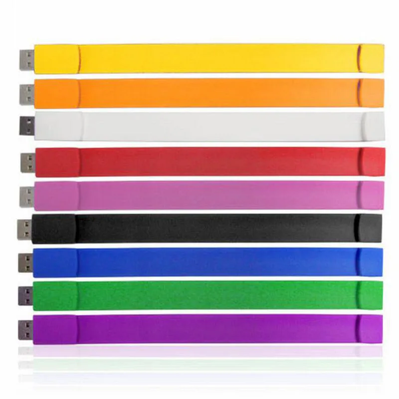 Silicone Bracelet 1gb 2gb 4gb Storage Thumb Stick Wristband Usb Flash