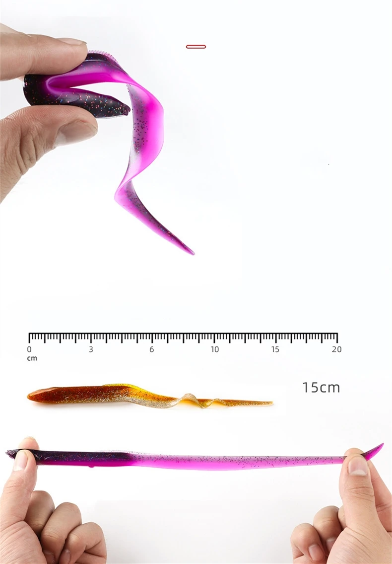 Spot Wholesale soft bait 15cm 20cm Lead Head Hook Long-distance Cast Sea Fishing Freshwater Eel Artificial Lures
