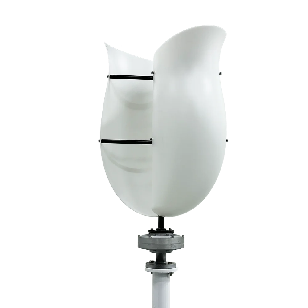 Tulip Type Wind Turbine Household 1kw Vertical Axis Wind Power Turbine 3 Phase Ac Maglev Generator Rooftop Wind Generator