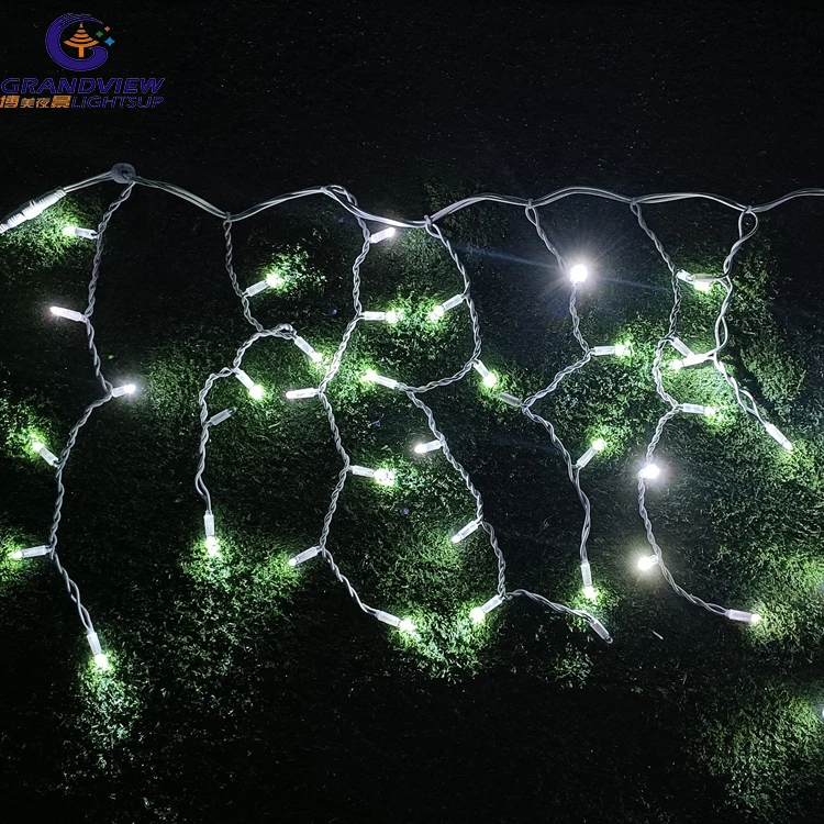 Outdoor Christmas Decorate LED Icicle Light Warm White Waterproof With IP44 Rating