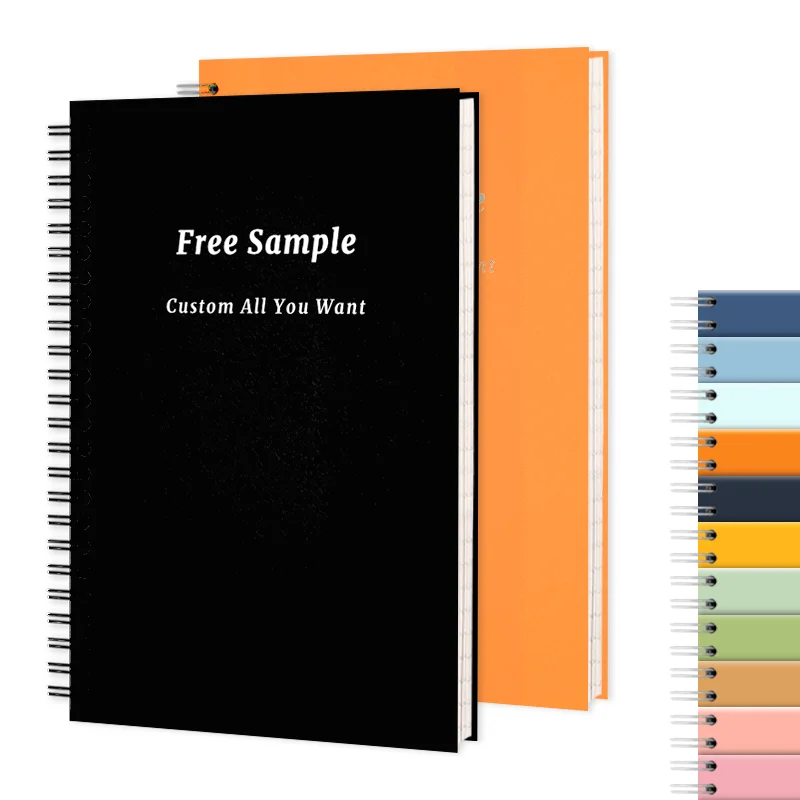 High Quality Journals Custom Logo Promotional Spiral Meeting Hardcover Notebook  For Students School With Logo