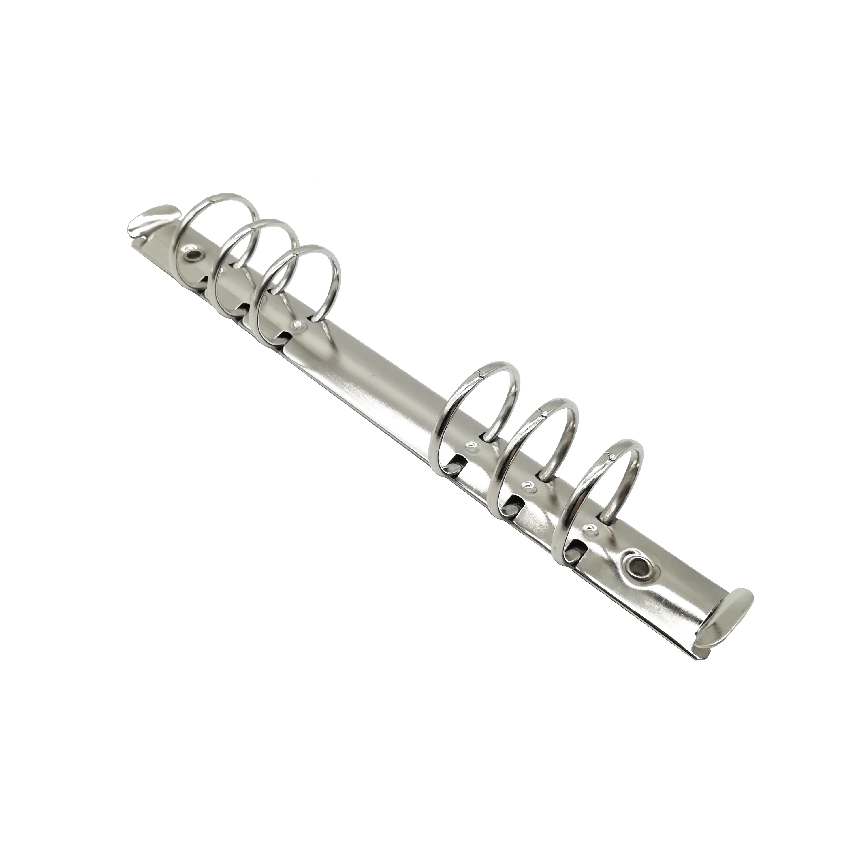 wholesale metal paper clip holder 6 o ring binder mechanism with booster