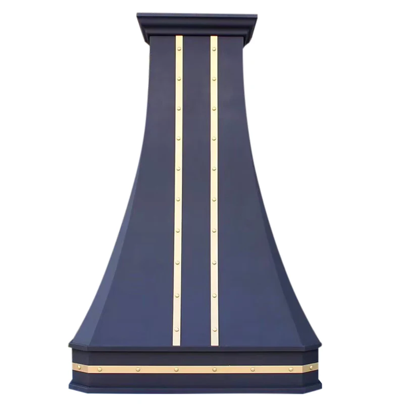 Powder coating Black Kitchen luxury design Stainless Steel Kitchen range hood oven hood cover cooker stove chimeny caps