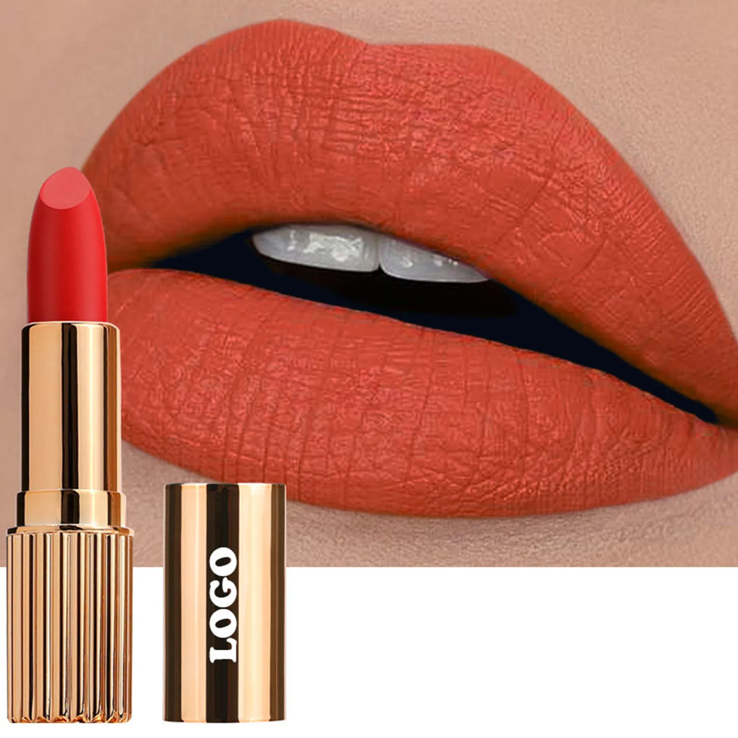 Wholesale New Formula High Pigment Nude Lip Stick Vendor Private Label Waterproof Golden Matte Cream Lipstick