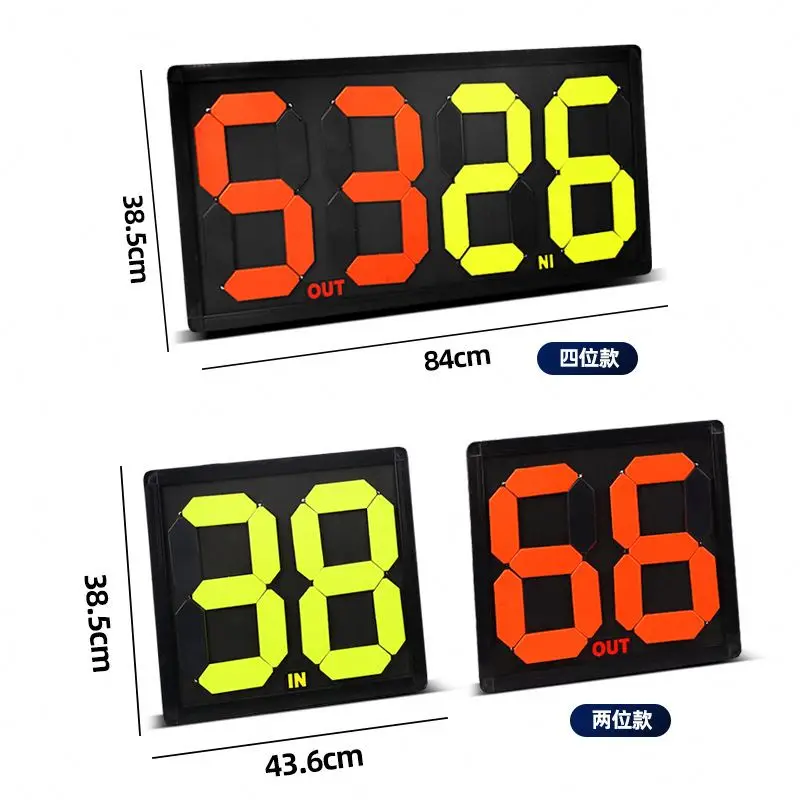 wholesale referee equipment 2-digit 2 side mechanical substitution board soccer football player change board