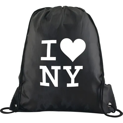 High Quality Polyester Draw String Custom Recycled Sports Backpack Gym Bag Waterproof  Logo Promotional Fitness Drawstring Bags