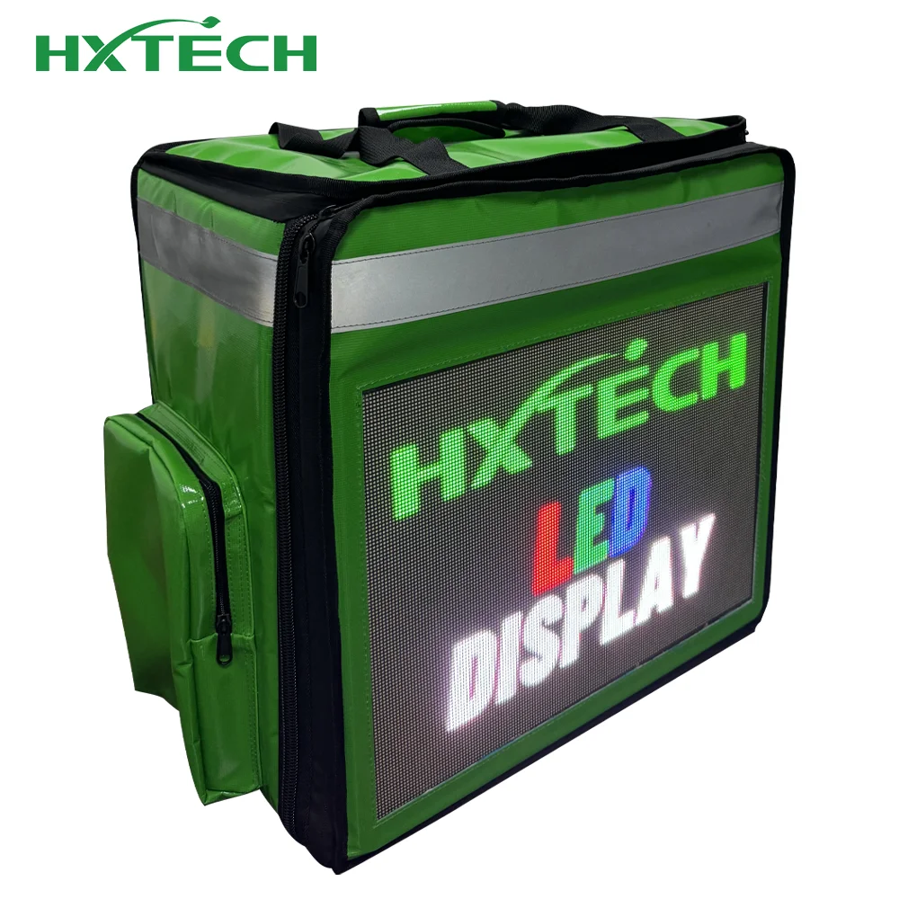 P3.125 HD LED Delivery Backpack Food GPS Advertising Control Panel Wifi Contivity Digital Signage Displays Effective Food