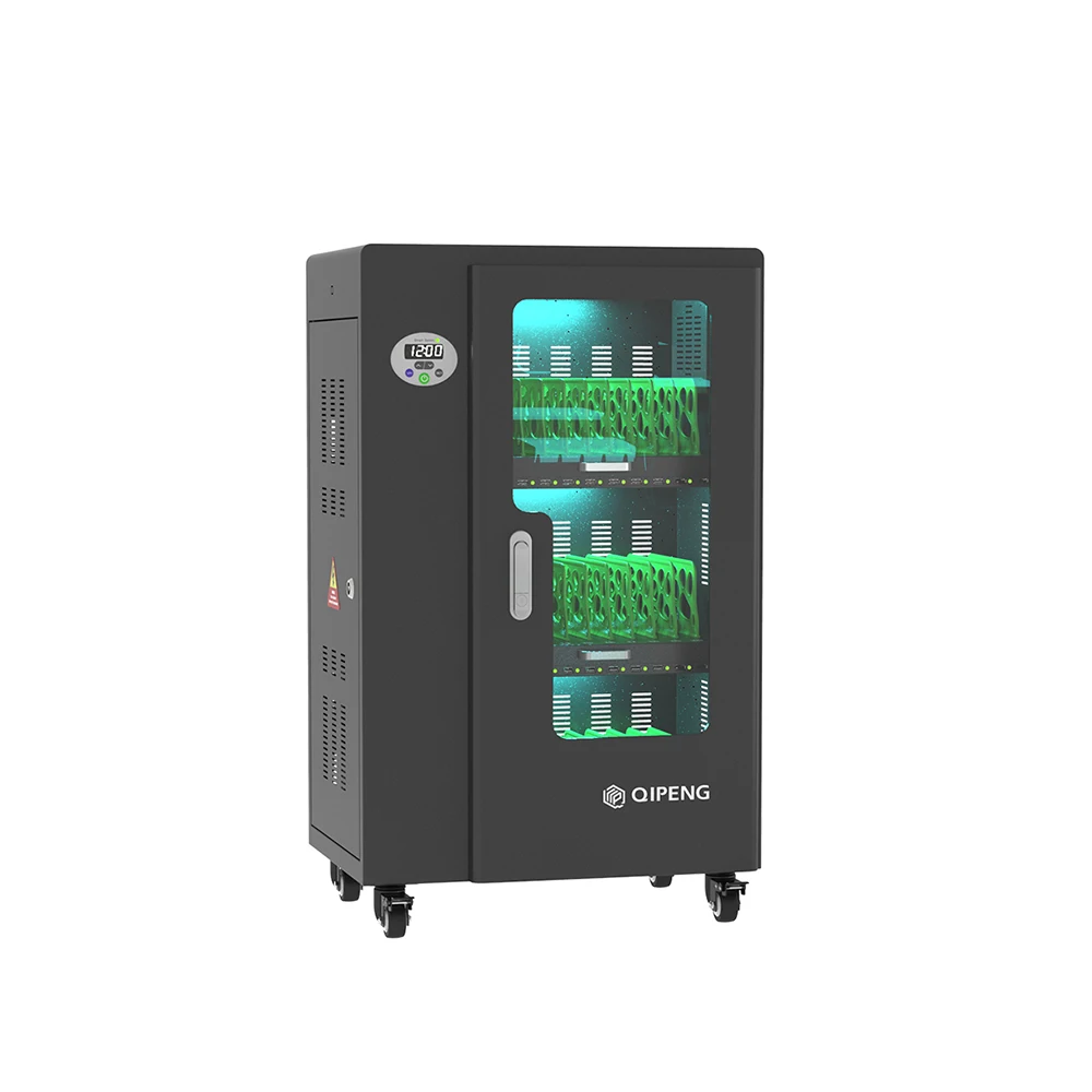 Smart UV Lamp 30 bays Laptop Tablet Phone Charging Cart usb-c Port With Wheel laptop charging cart chargingcart