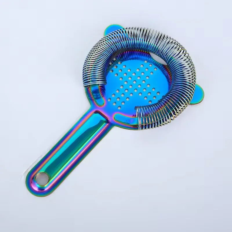 KLP High quality stainless steel 304 cocktail strainer porous Ice filter Bar supplies bar accessories bar strainer