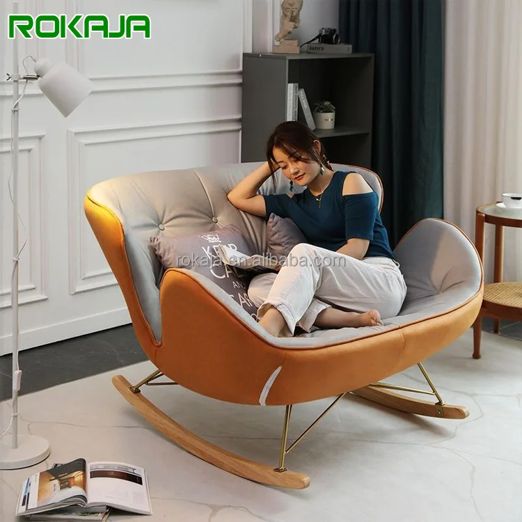 Распродажа двойное кресло для отдыха одно спинка диван мебель гостиной спальни тканевое кресло-качалка