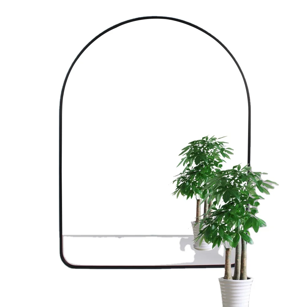 Plastic Full Length Hanging Door Mirror/Black White Grey Wood  Door Mirror Support Customized