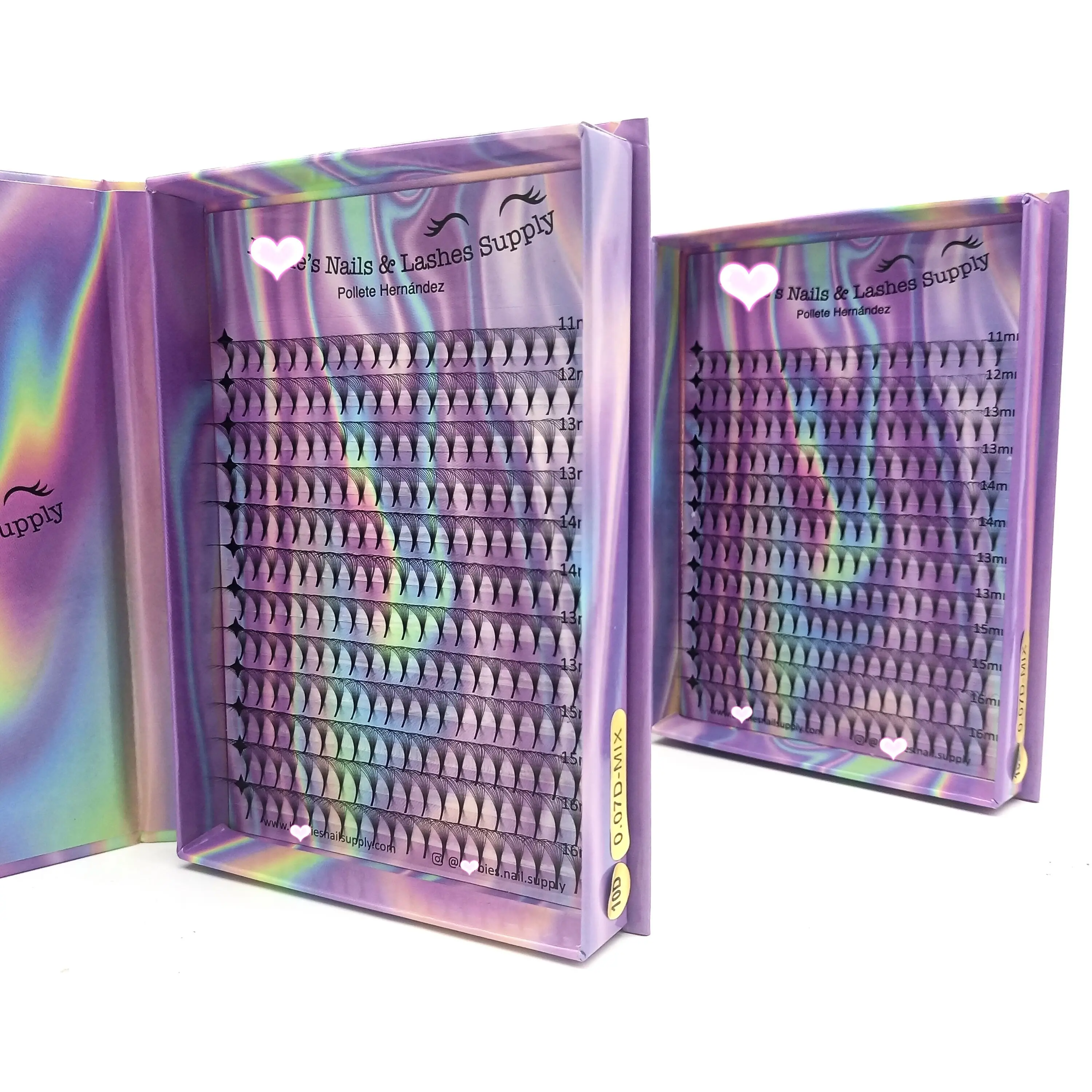 High quality  14d GF premade eyelash extension fans 10 pre made 3d short stem  long stem eyelash extensions