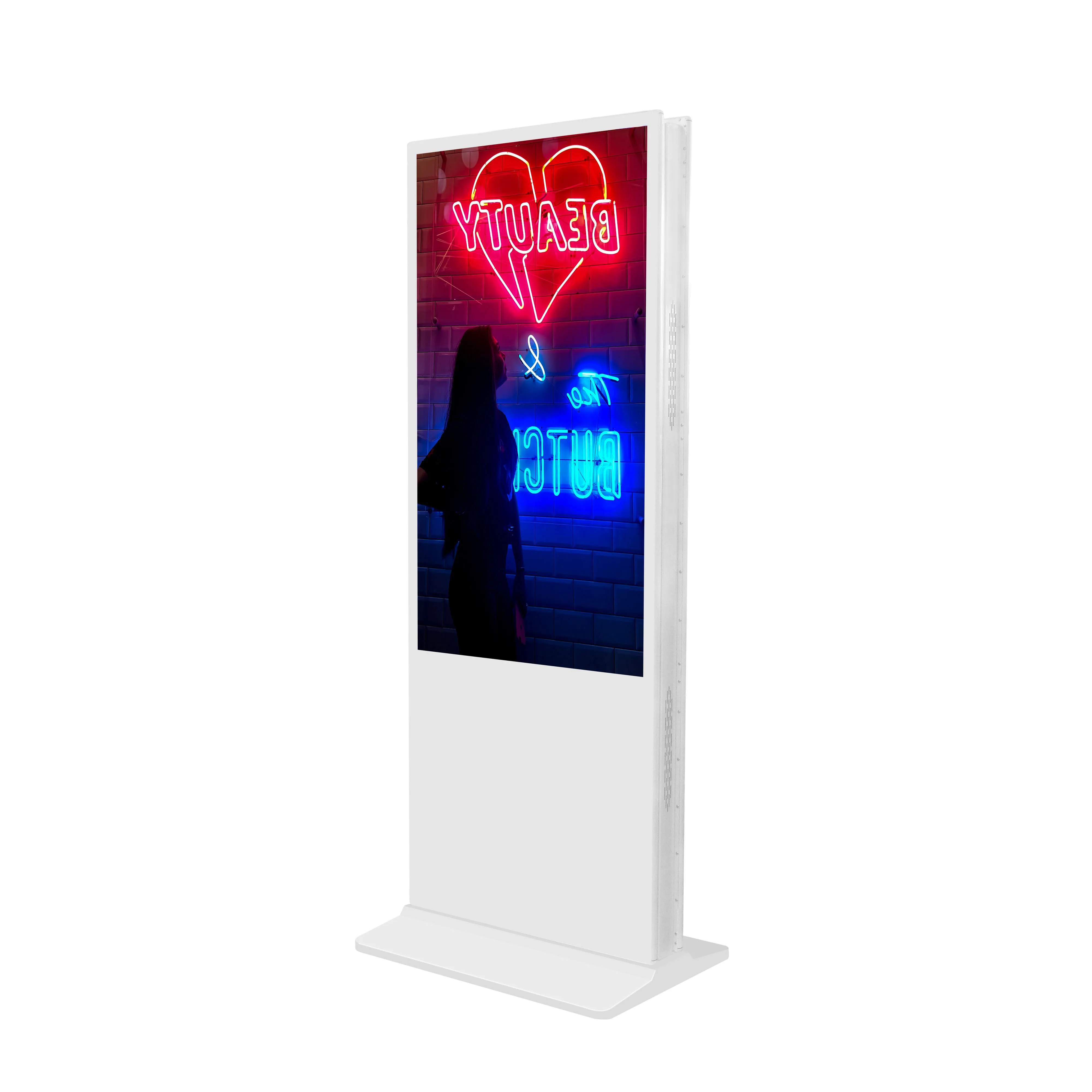 55inch Floor Stand Dual Screen Touch Screen Kiosk Advertising Totem Digital Signage kiosk