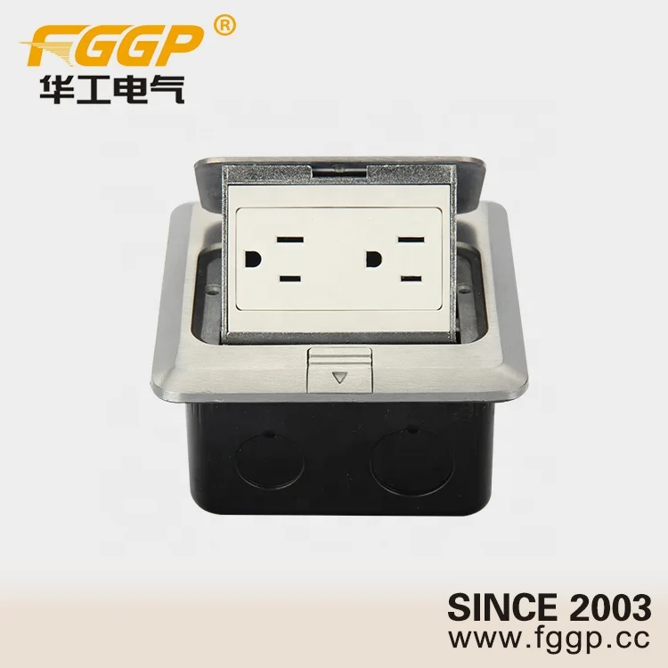 Differencce Types 110v or 220v Flip Up Floor Box Socket Plugs Outtlet US standard 2 us sockets
