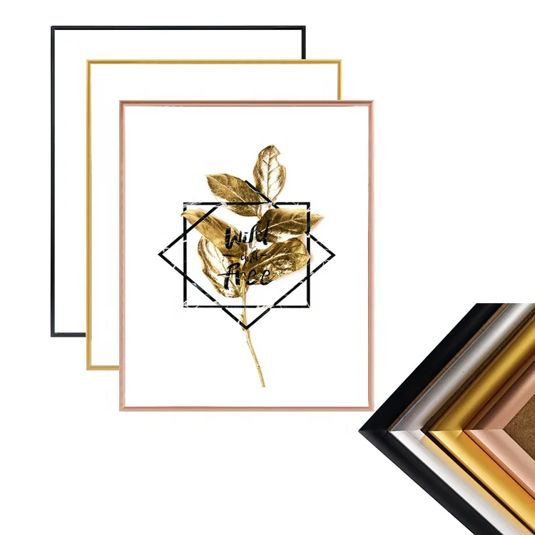 Mondon Gold Silver Black A2 30X40 50X70 16x20 metal wall hanging larger aluminium advertising poster frame