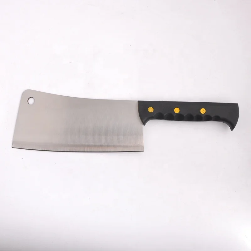 Wholesale High Carbon Steel Slaughter Boning Butcher Cleaver Kitchen Chef Knife Set With Black ABS Handle